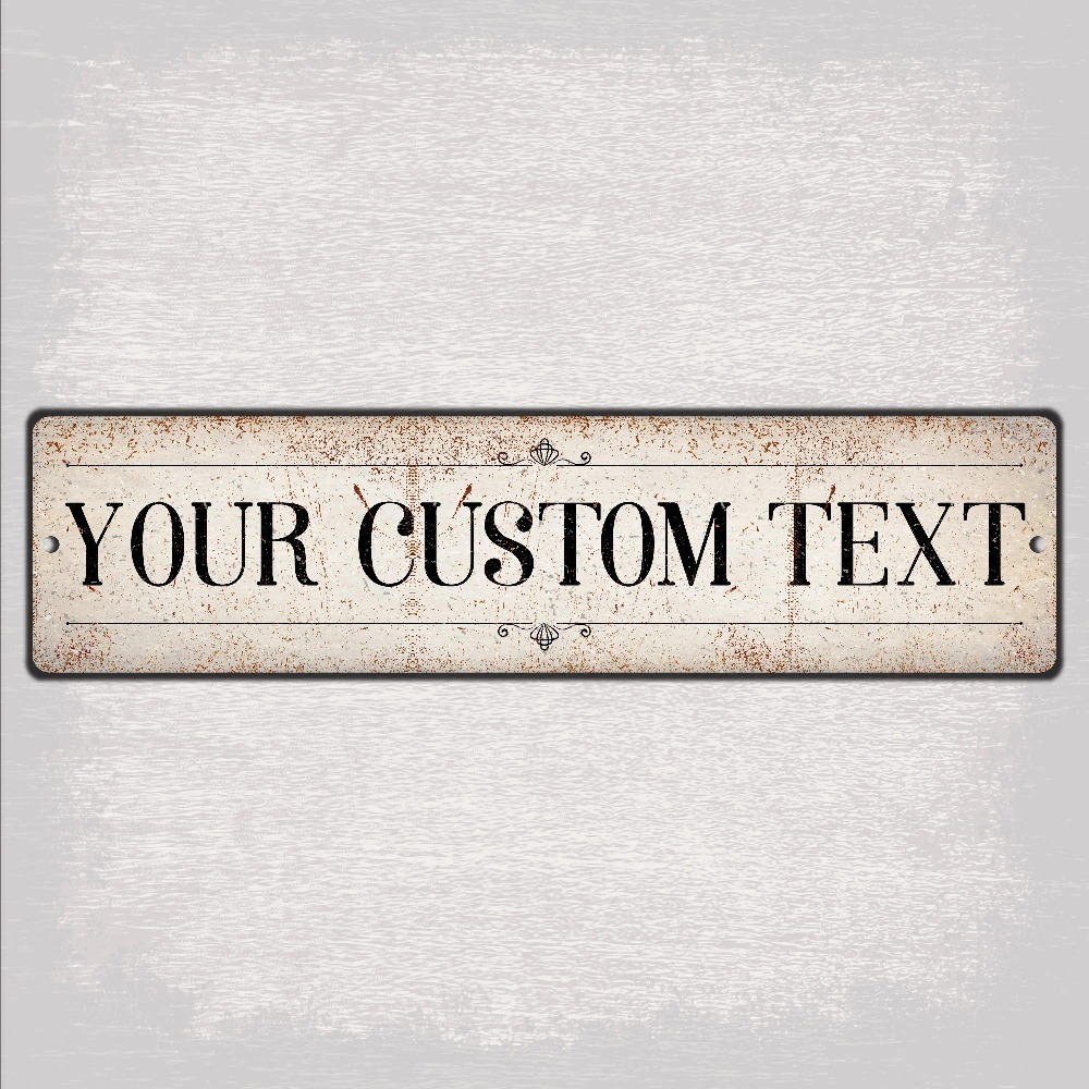 Home Bar Signs - Özelleştirilebilir Özel Metinli Uzun Metal Plaket,