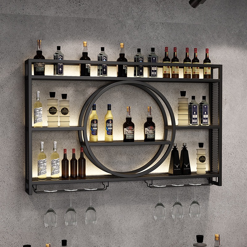 Home Bar And Cabinet - Bar şarap rafı duvara monte şarap