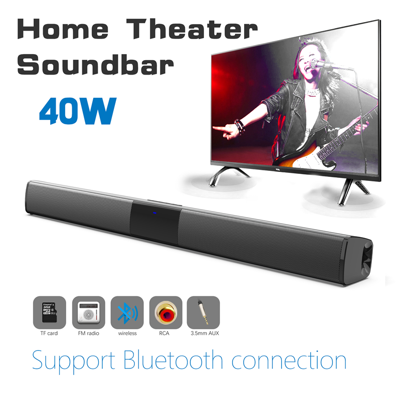 Home Bar And Theater - 40W Kablosuz Bluetooth 5.0 Soundbar Hoparlör