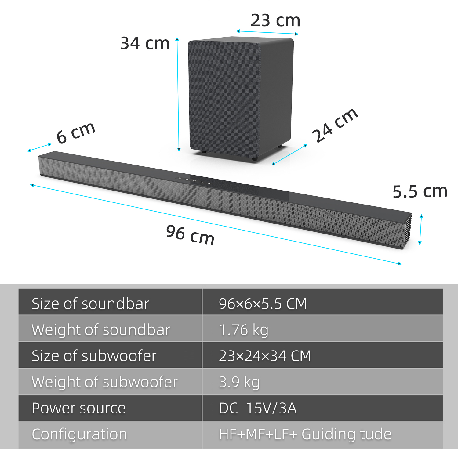 84W TV Ses Çubuğu, Subwoofer K - Home Bar And Theater incelemesi ve fiyatı