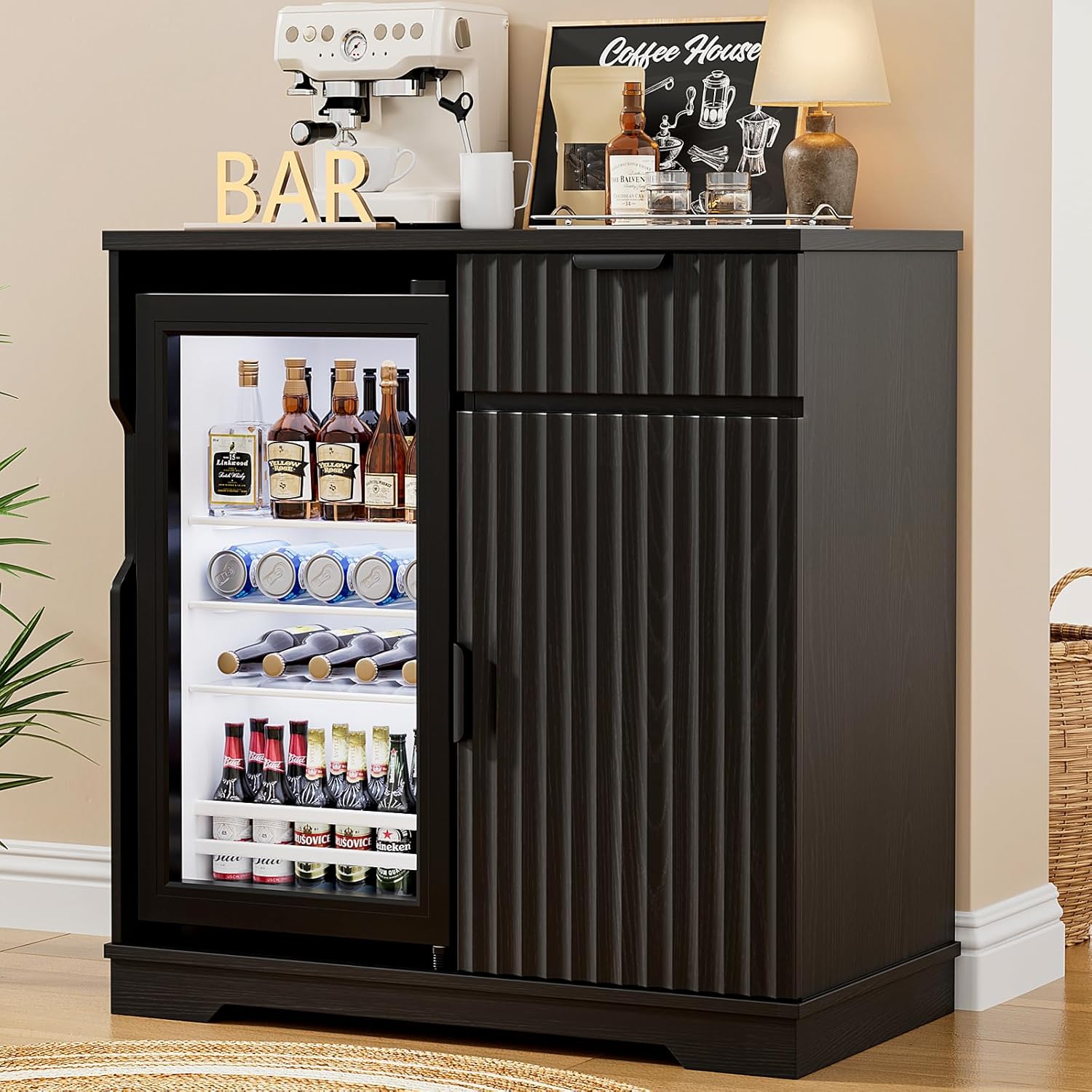 Oluklu Kahve Bar Dolabı, Mini  - Home Bar And Cabinet incelemesi ve fiyatı