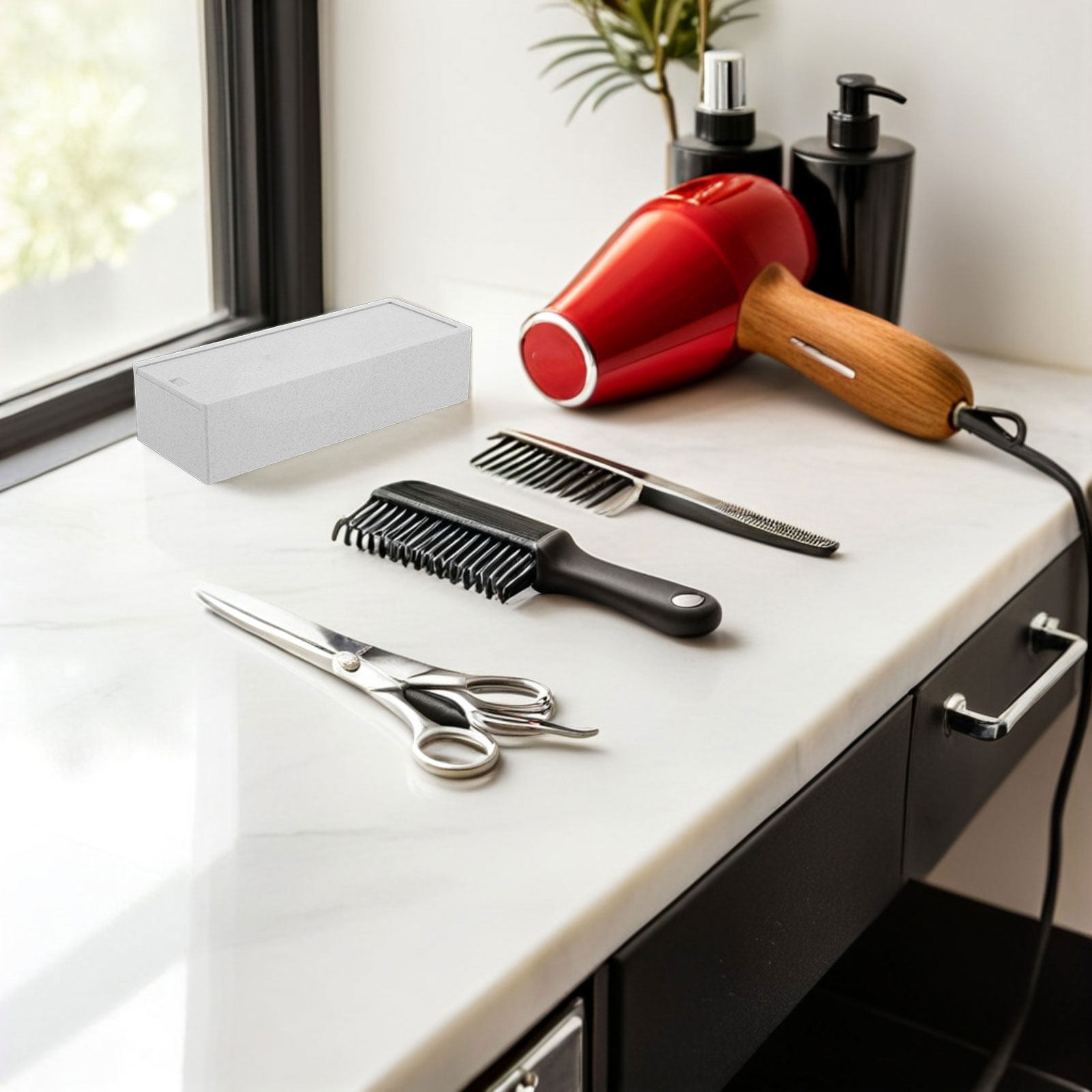 Beyaz Çift Bölmeli Bıçak Sakla - Home Barber incelemesi ve fiyatı
